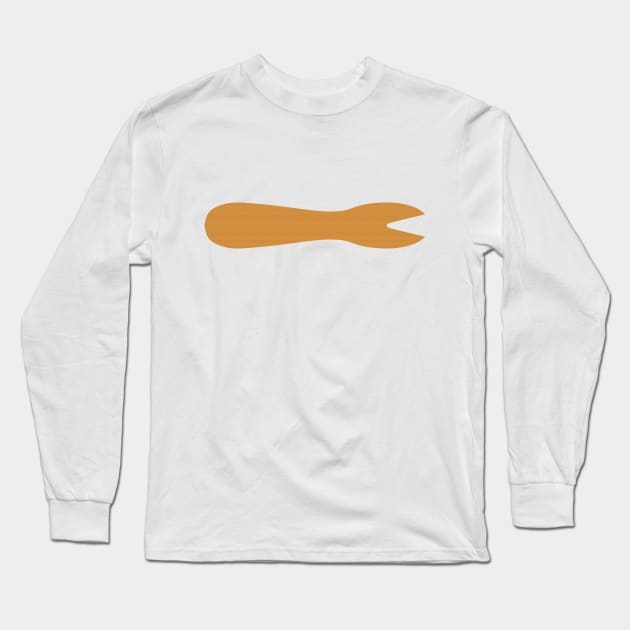 Fish & Chips Shop Wooden Fork Long Sleeve T-Shirt by tinybiscuits